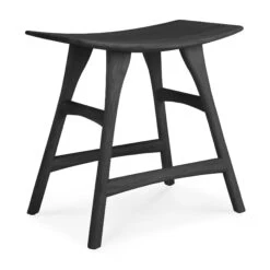 Ethnicraft Oak Osso Stool -Trit Houses Shop 53040 Oak Osso black stool side cut WEB