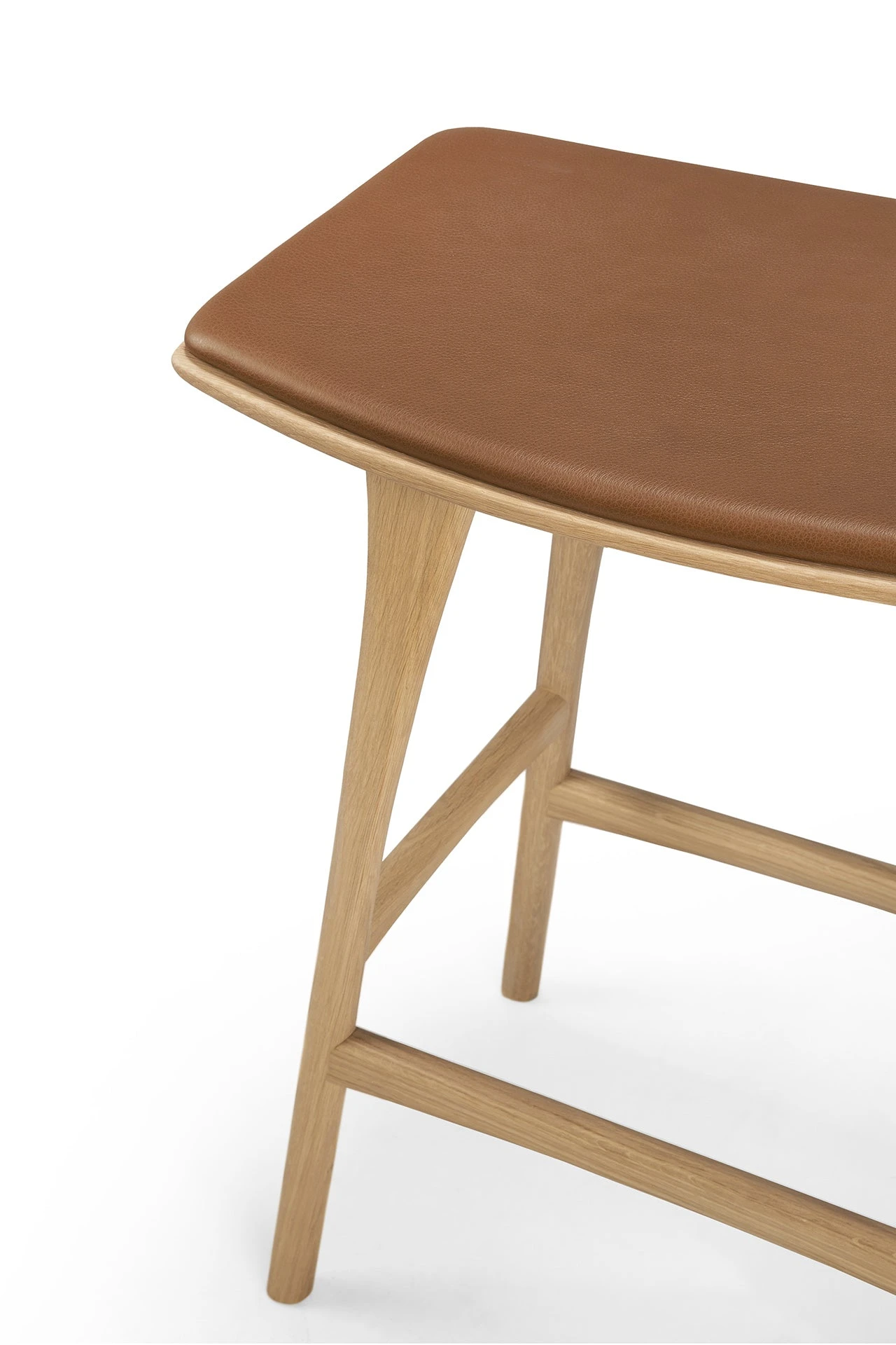 Ethnicraft Oak Osso Counter Stool - Leather 9 Ethnicraft Oak Osso Counter Stool - Leather - Image 9