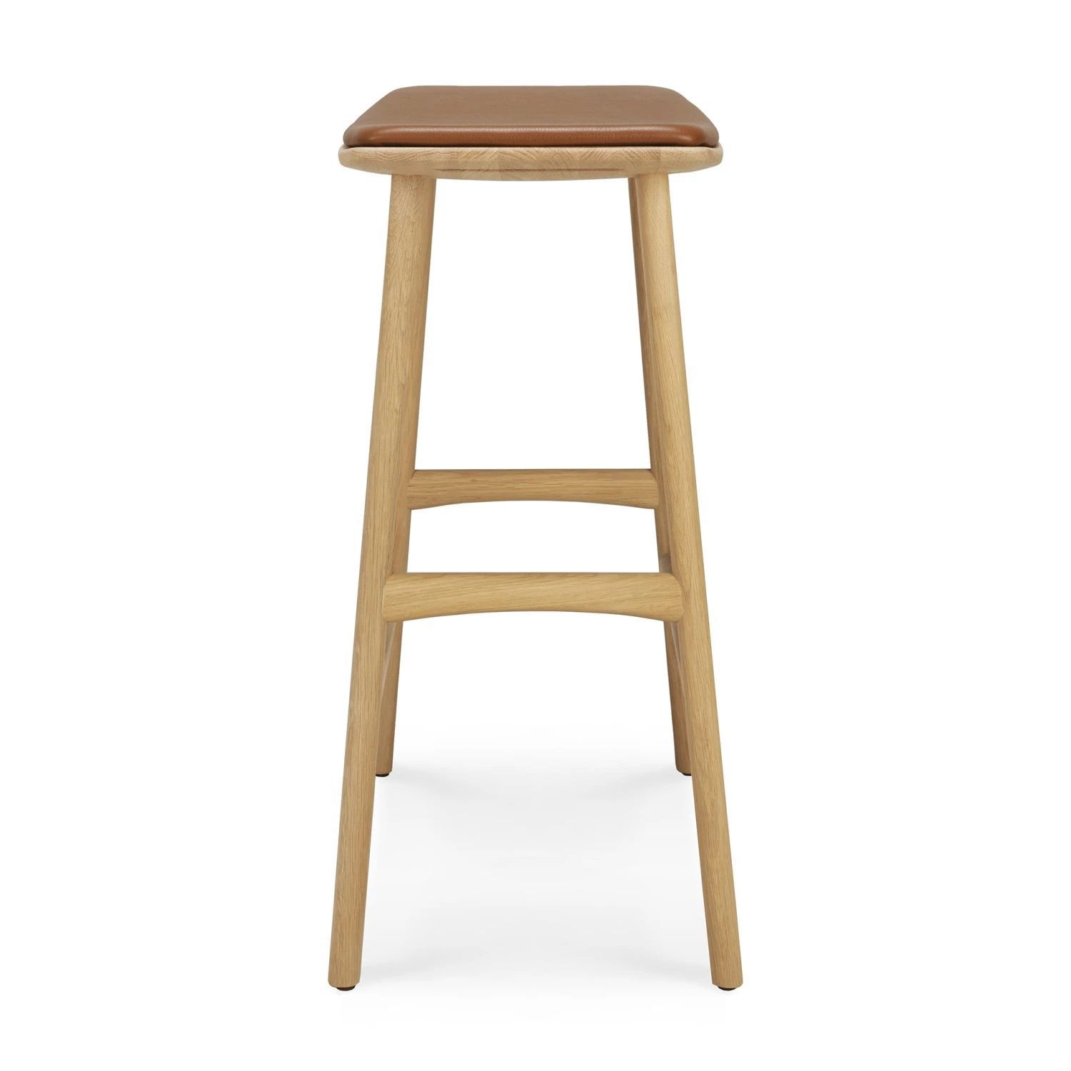 Ethnicraft Oak Osso Counter Stool - Leather 3 Ethnicraft Oak Osso Counter Stool - Leather - Image 3