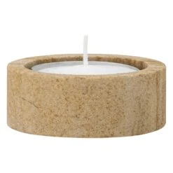 Bloomingville Dalin Sandstone Candlestick/Votive - Brown -Trit Houses Shop 82054423 6