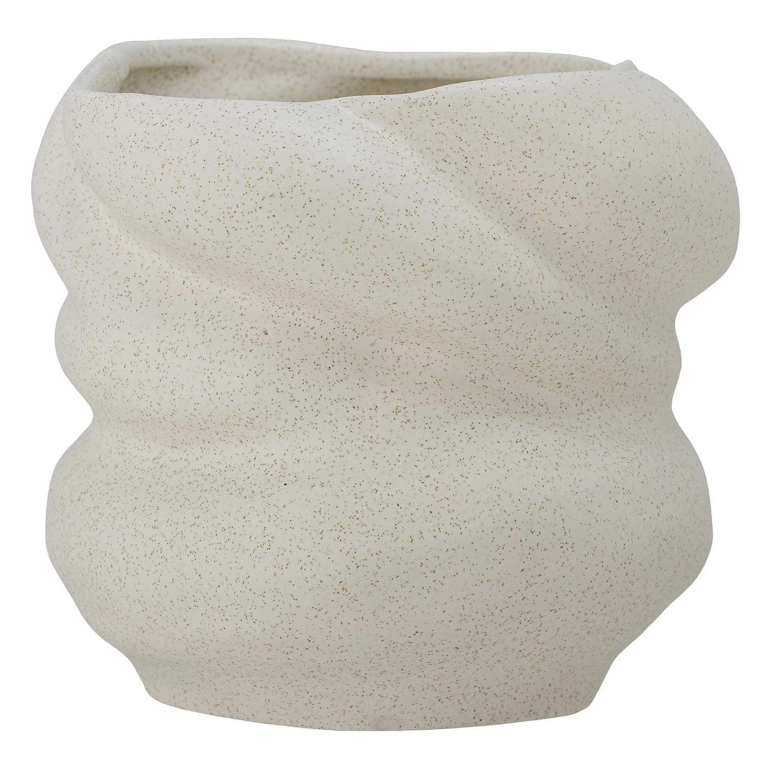 Bloomingville Orana Stoneware Flowerpot - White 1 Bloomingville Orana Stoneware Flowerpot - White