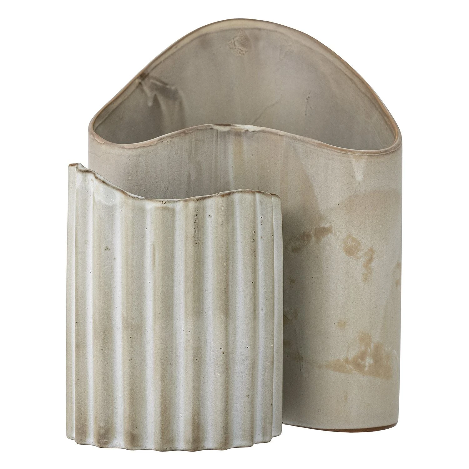 Bloomingville Henaj Stoneware Vase - Brown - Set Of 2 2 Bloomingville Henaj Stoneware Vase - Brown - Set Of 2 - Image 2