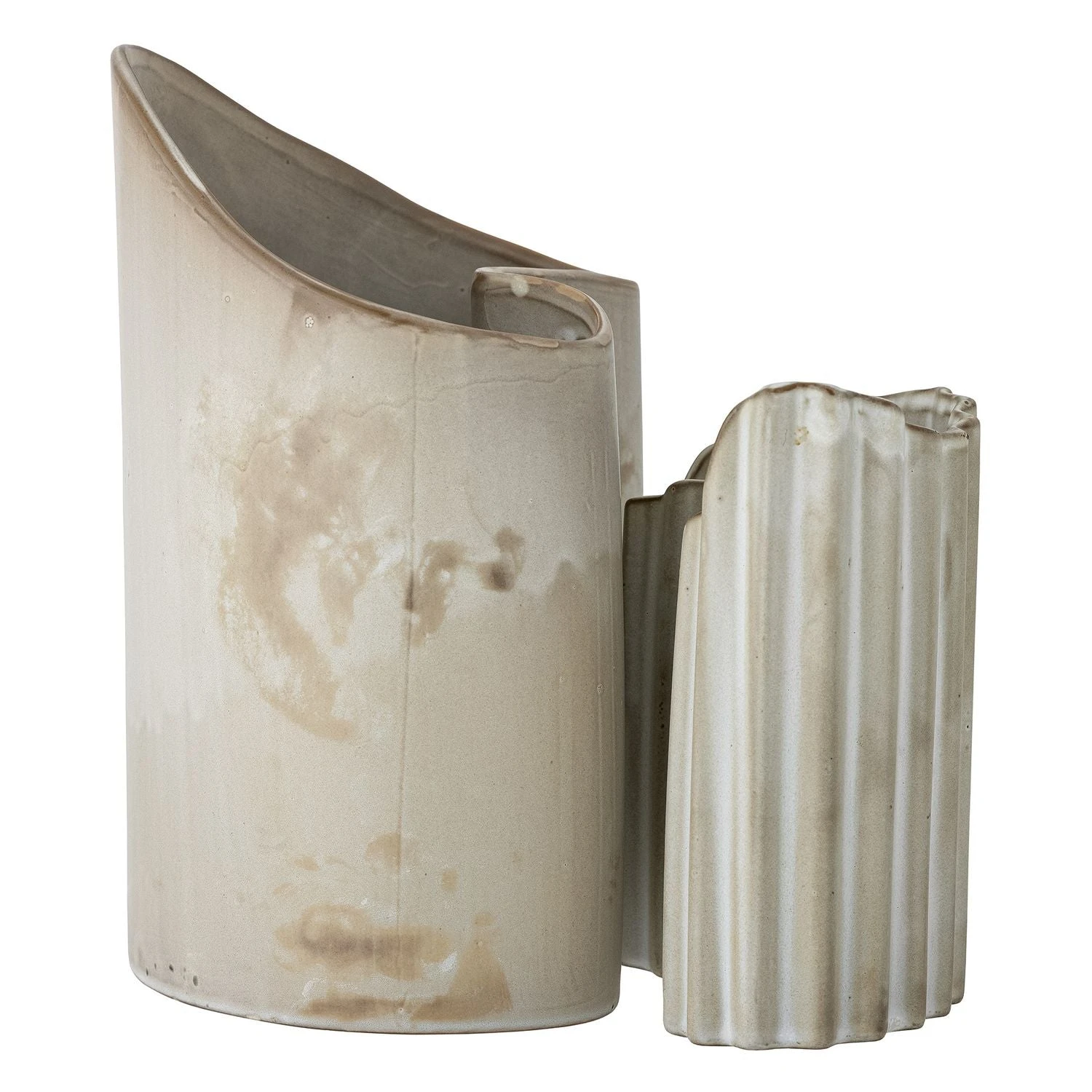 Bloomingville Henaj Stoneware Vase - Brown - Set Of 2 4 Bloomingville Henaj Stoneware Vase - Brown - Set Of 2 - Image 4