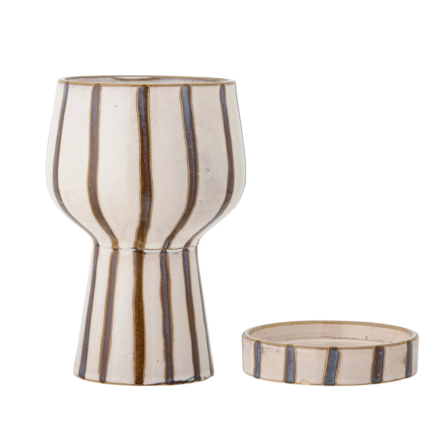 Bloomingville Agna Stoneware Flowerpot - Brown 2 Bloomingville Agna Stoneware Flowerpot - Brown - Image 2