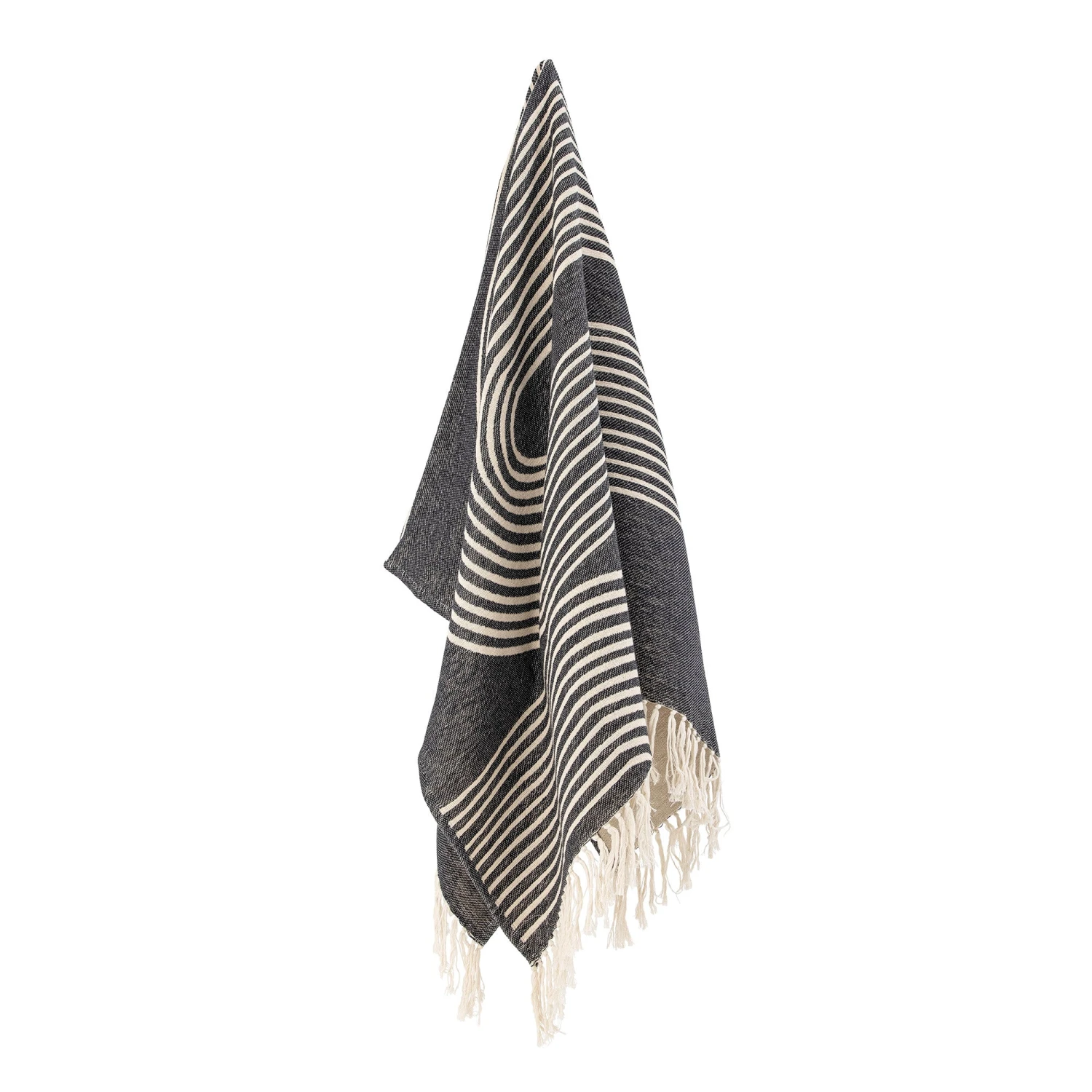 Bloomingville Anek Cotton Throw - Black 2 Bloomingville Anek Cotton Throw - Black - Image 2
