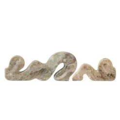 Bloomingville Liabella Marble Candle Holder - Grey - Set Of 2