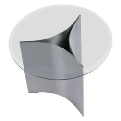 Arc Table 37 Arc Table -Trit Houses Shop Arc Smalltable Brushedsteelwithtransparentglass V2 300dpi