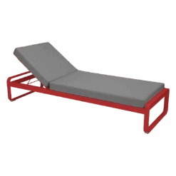 Fermob Bellevie Sunlounger -Trit Houses Shop BELLEVIE BDS GF COQUELICOT