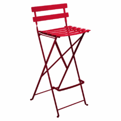 Fermob Bistro Foldable Bar Chair 30 Fermob Bistro Foldable Bar Chair -Trit Houses Shop BISTRO CHAISE DE BAR COQUELICOT
