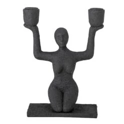 Bloomingville Lucie Polyresin Candle Holder - Black
