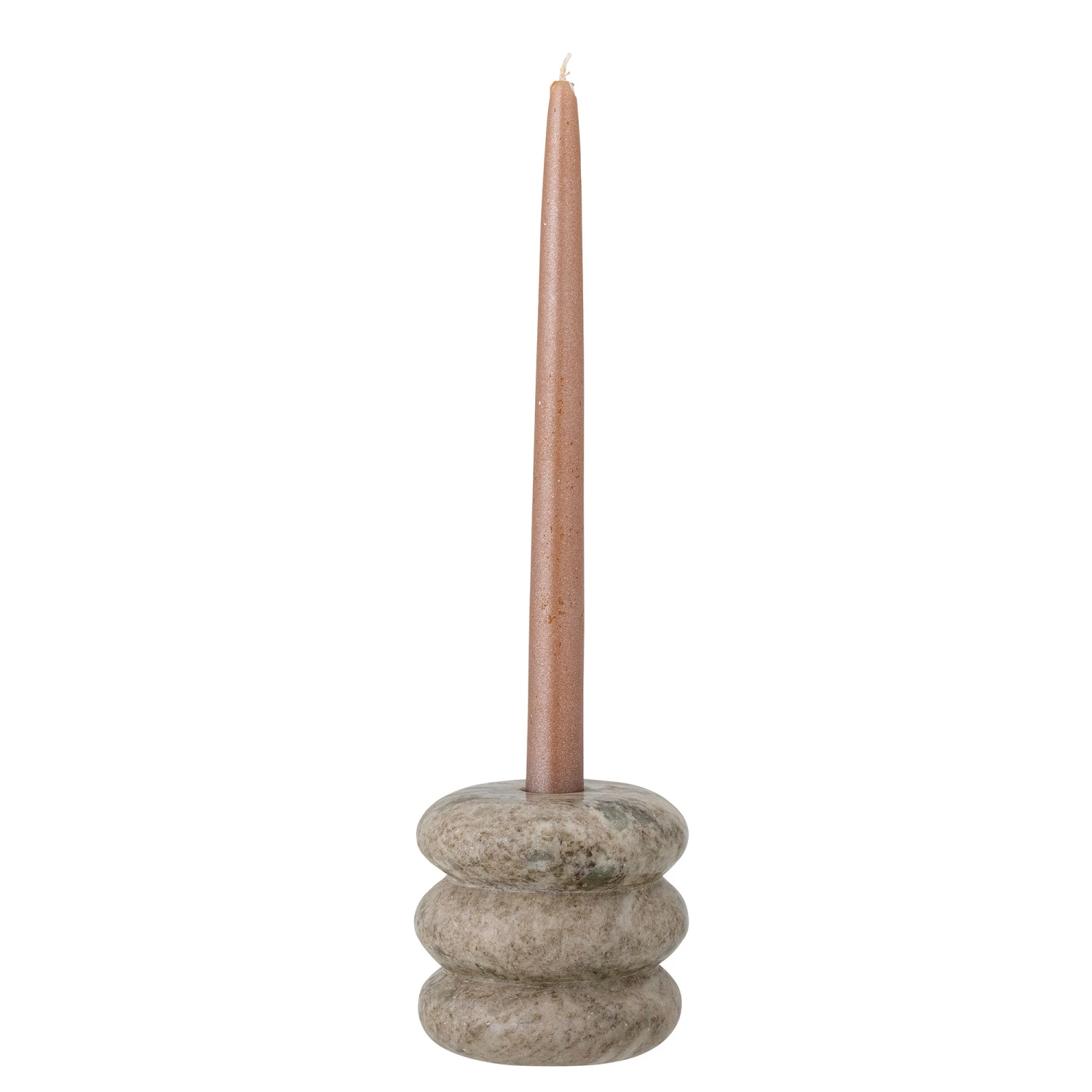 Bloomingville Madisson Marble Tall Candlestick - Brown 2 Bloomingville Madisson Marble Tall Candlestick - Brown - Image 2