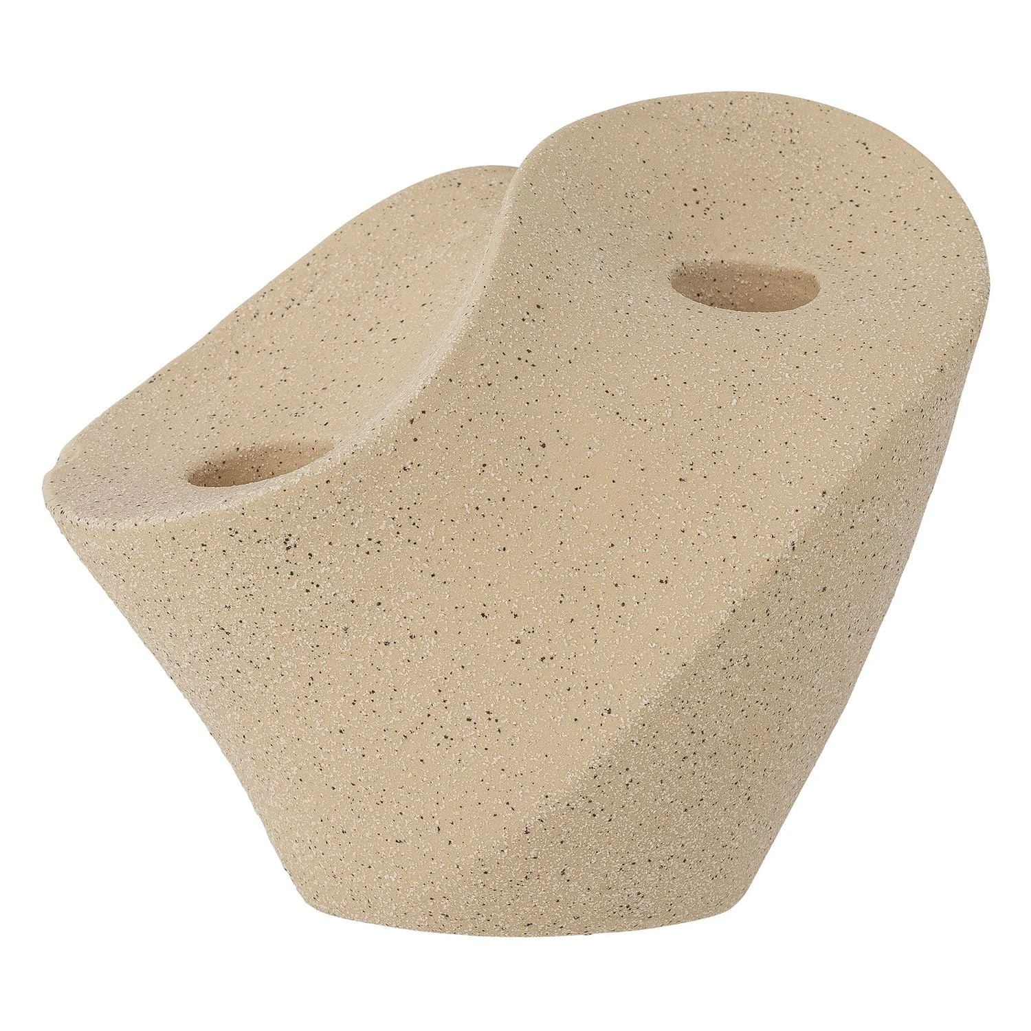 Bloomingville Brent Stoneware Candle Holder - Nature 1 Bloomingville Brent Stoneware Candle Holder - Nature