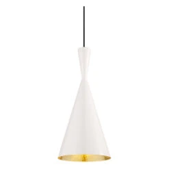 Tom Dixon Beat Tall Pendant Lamp 7 Tom Dixon Beat Tall Pendant Lamp -Trit Houses Shop BLS03WH PEUM BeatTallPendantWhite Main Cutout