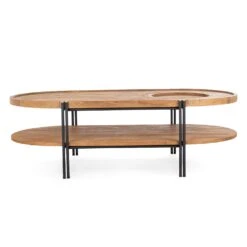 DBodhi Coco Oval Two Tier Coffee Table With Tray