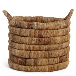 DBodhi Caterpillar Sago Round Basket Two Tone