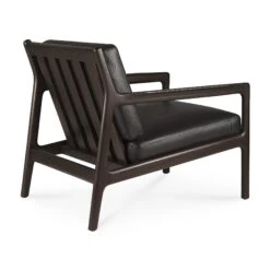 Ethnicraft Mahogany Jack Lounge Chair -Trit Houses Shop ETH C01 1 011 Black Leather 04