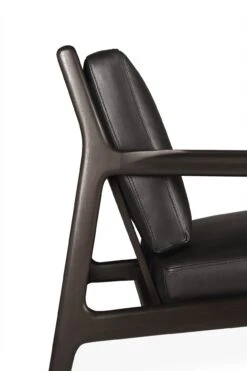 Ethnicraft Mahogany Jack Lounge Chair -Trit Houses Shop ETH C01 1 011 Black Leather 06