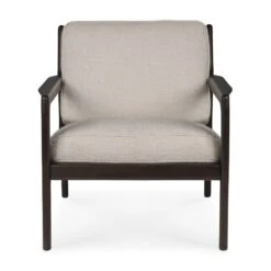 Ethnicraft Mahogany Jack Lounge Chair -Trit Houses Shop ETH C01 1 011 Ivory Fabric 01