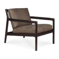 Ethnicraft Mahogany Jack Lounge Chair -Trit Houses Shop ETH C01 1 011 Terra Nubuck Leather 02