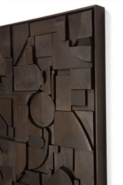 Ethnicraft Square Bricks Wall Art -Trit Houses Shop ETH G01 1 002 Dark Brown 03