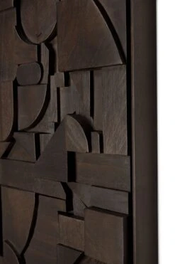 Ethnicraft Square Bricks Wall Art -Trit Houses Shop ETH G01 1 002 Dark Brown 04