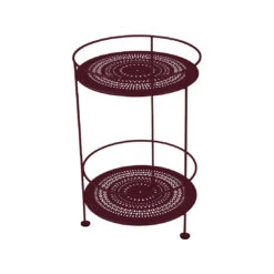 Fermob Guinguette Side Table Double Top -Trit Houses Shop FER B03 0 007 Black Cherry