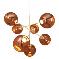 Tom Dixon Globe Large Chandelier 11 Tom Dixon Globe Large Chandelier -Trit Houses Shop GLOBE Large Chandelier Copper FrontOn On NoShadow