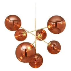 Tom Dixon Globe Large Chandelier 10 Tom Dixon Globe Large Chandelier -Trit Houses Shop GLOBE Large Chandelier Copper FrontOn On NoShadowDIFF