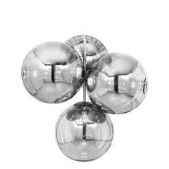 Tom Dixon Globe Small Chandelier 8 Tom Dixon Globe Small Chandelier -Trit Houses Shop GLOBE Small Chandelier Silver FrontOn On NoShadowDIFF