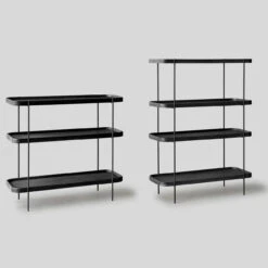 Humla Low Shelf - 100cm -Trit Houses Shop Humla100shelf tall.BK low.BK 018a21a4 7823 4307 8aff c6f94f4bbaae