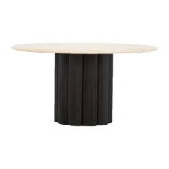 Kora Travertine Round Dining Table 9 Kora Travertine Round Dining Table -Trit Houses Shop Kora 155 travertine Black web