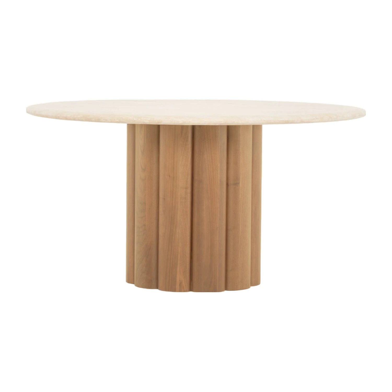 Kora Travertine Round Dining Table 2 Kora Travertine Round Dining Table - Image 2