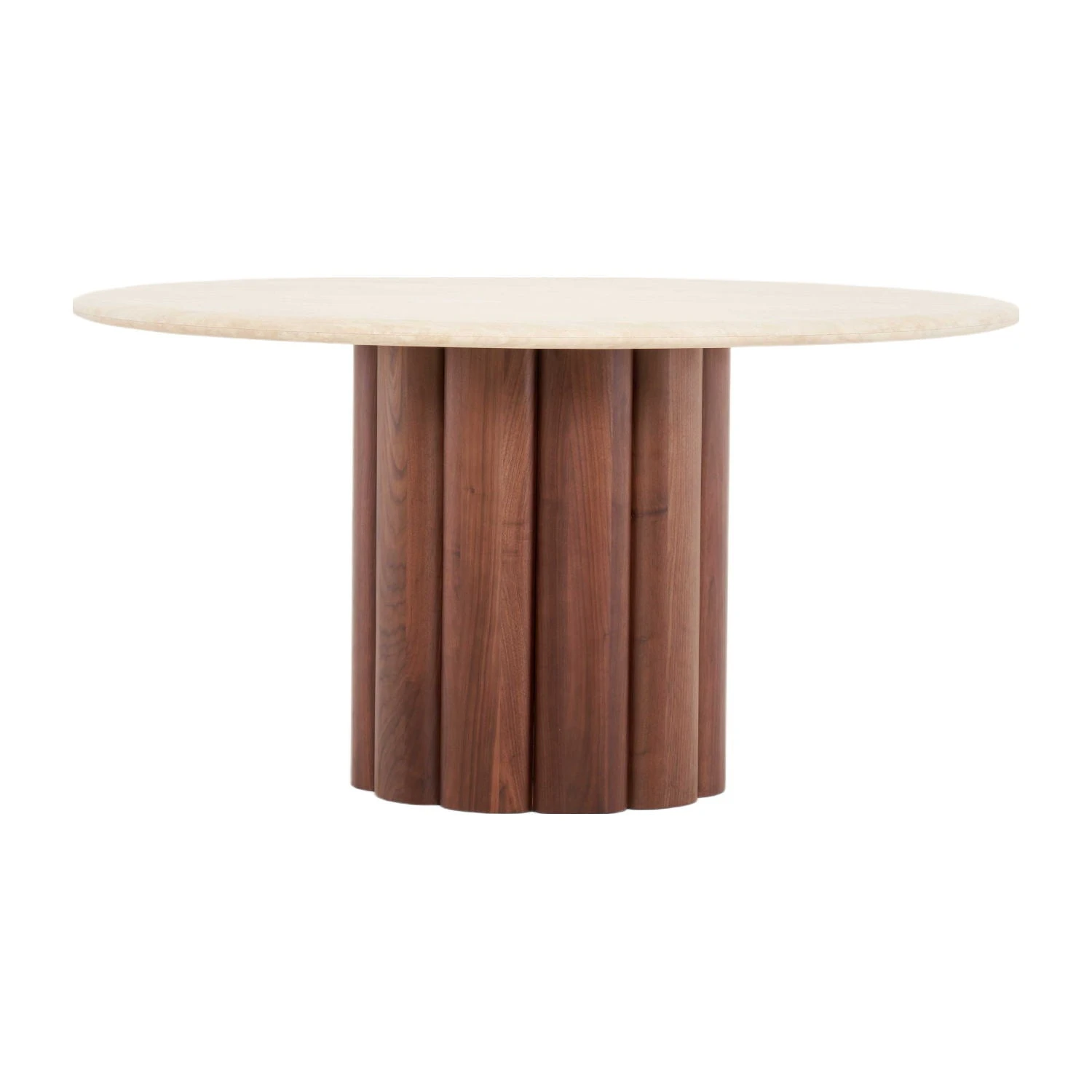 Kora Travertine Round Dining Table 1 Kora Travertine Round Dining Table