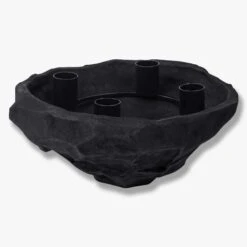 Mette Ditmer Nuki Candle Bowl Art Piece -Trit Houses Shop MED G04 1 003 Black 02