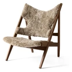Knitting Lounge Chair 17 Knitting Lounge Chair -Trit Houses Shop MEN C01 1 003 Walnut Sheepskin Sahara 01