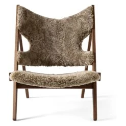 Knitting Lounge Chair 16 Knitting Lounge Chair -Trit Houses Shop MEN C01 1 003 Walnut Sheepskin Sahara 03