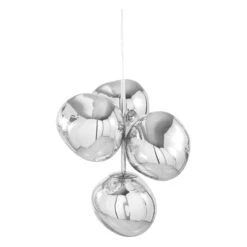 Tom Dixon Melt Mini Chandelier 14 Tom Dixon Melt Mini Chandelier -Trit Houses Shop MeltChandelierMiniSilverLED silverfitting FRONTOFF