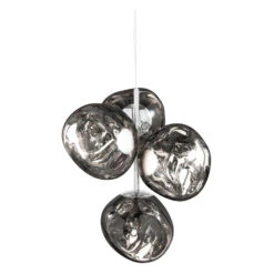 Tom Dixon Melt Mini Chandelier 15 Tom Dixon Melt Mini Chandelier -Trit Houses Shop MeltChandelierMiniSilverLED silverfitting FRONTON