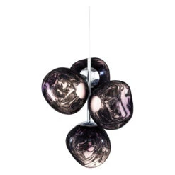 Tom Dixon Melt Mini Chandelier 13 Tom Dixon Melt Mini Chandelier -Trit Houses Shop MeltChandelierMiniSmokeLED silverfitting FRONTON