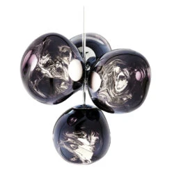 Tom Dixon Melt Small Chandelier 31 Tom Dixon Melt Small Chandelier -Trit Houses Shop MeltChandelierSmallSmokeFrontDiffuser