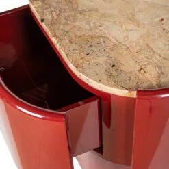 Mori Bedside Table 19 Mori Bedside Table -Trit Houses Shop MoriBedsideTable GrandAntiqueMarbleDETAIL1