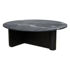 Pivot Round Marble Coffee Table -Trit Houses Shop NAT B02 1 002 Black Black Marble 01