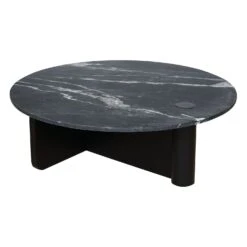 Pivot Round Marble Coffee Table -Trit Houses Shop NAT B02 1 002 Black Black Marble 03