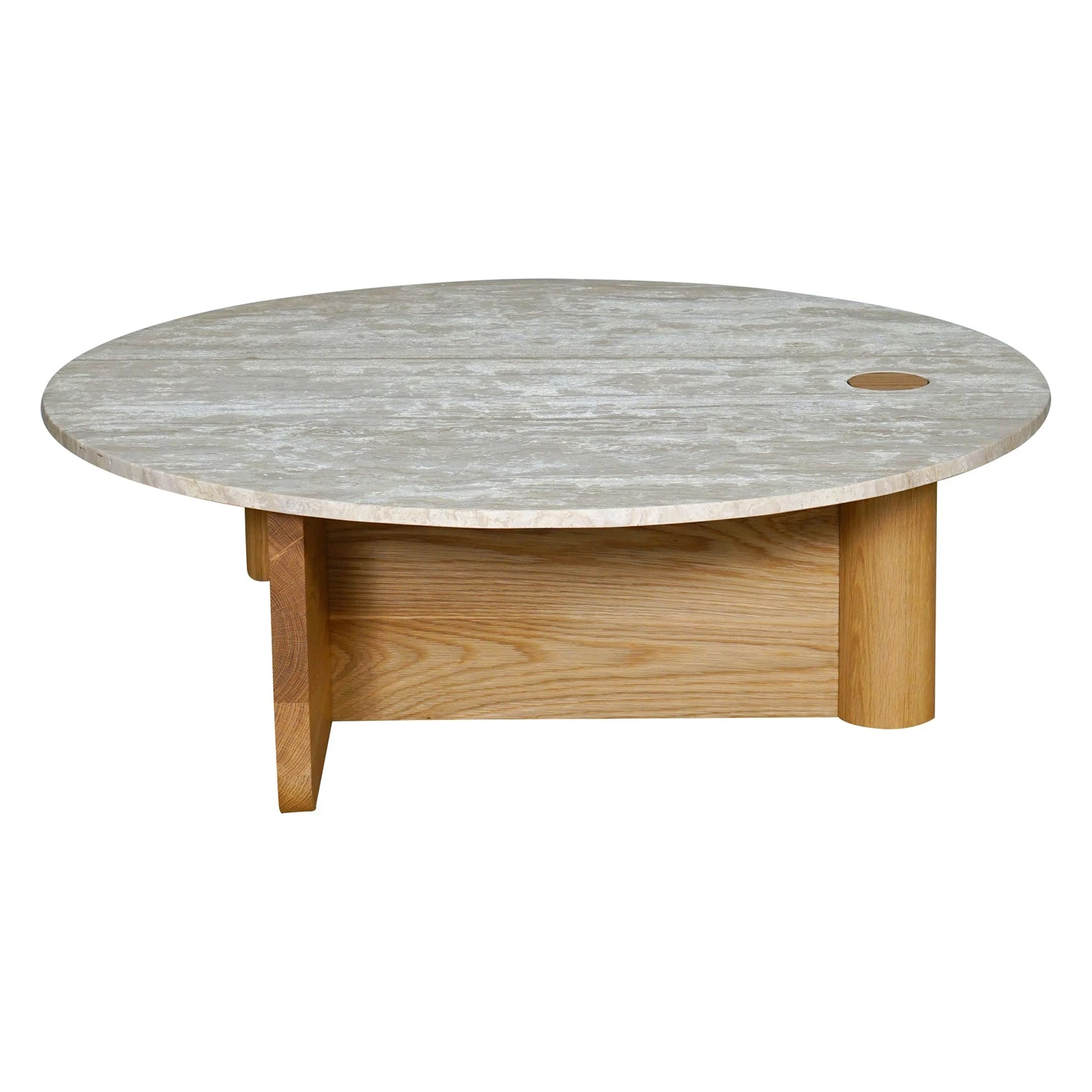Pivot Round Travertine Coffee Table 2 Pivot Round Travertine Coffee Table - Image 2
