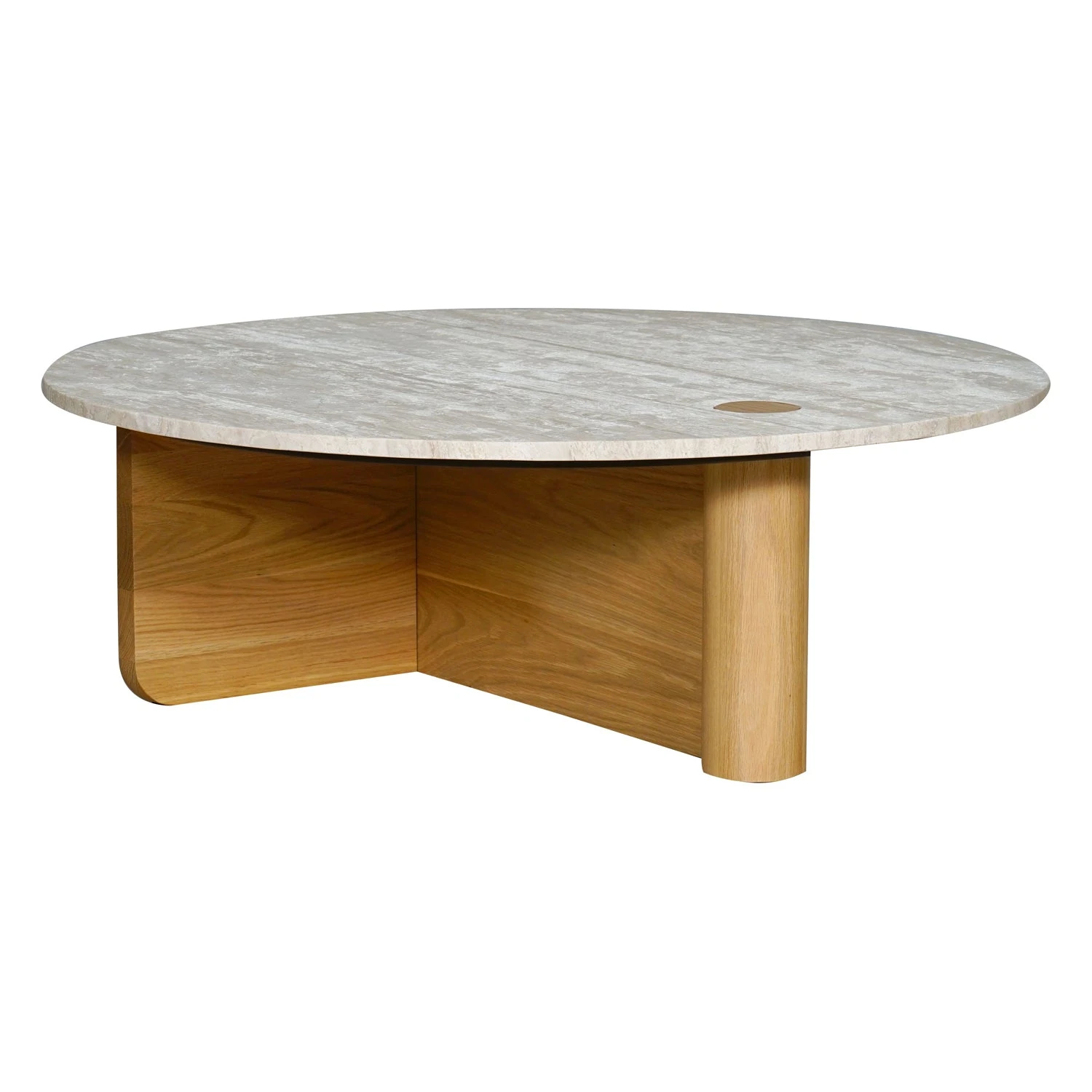 Pivot Round Travertine Coffee Table 1 Pivot Round Travertine Coffee Table