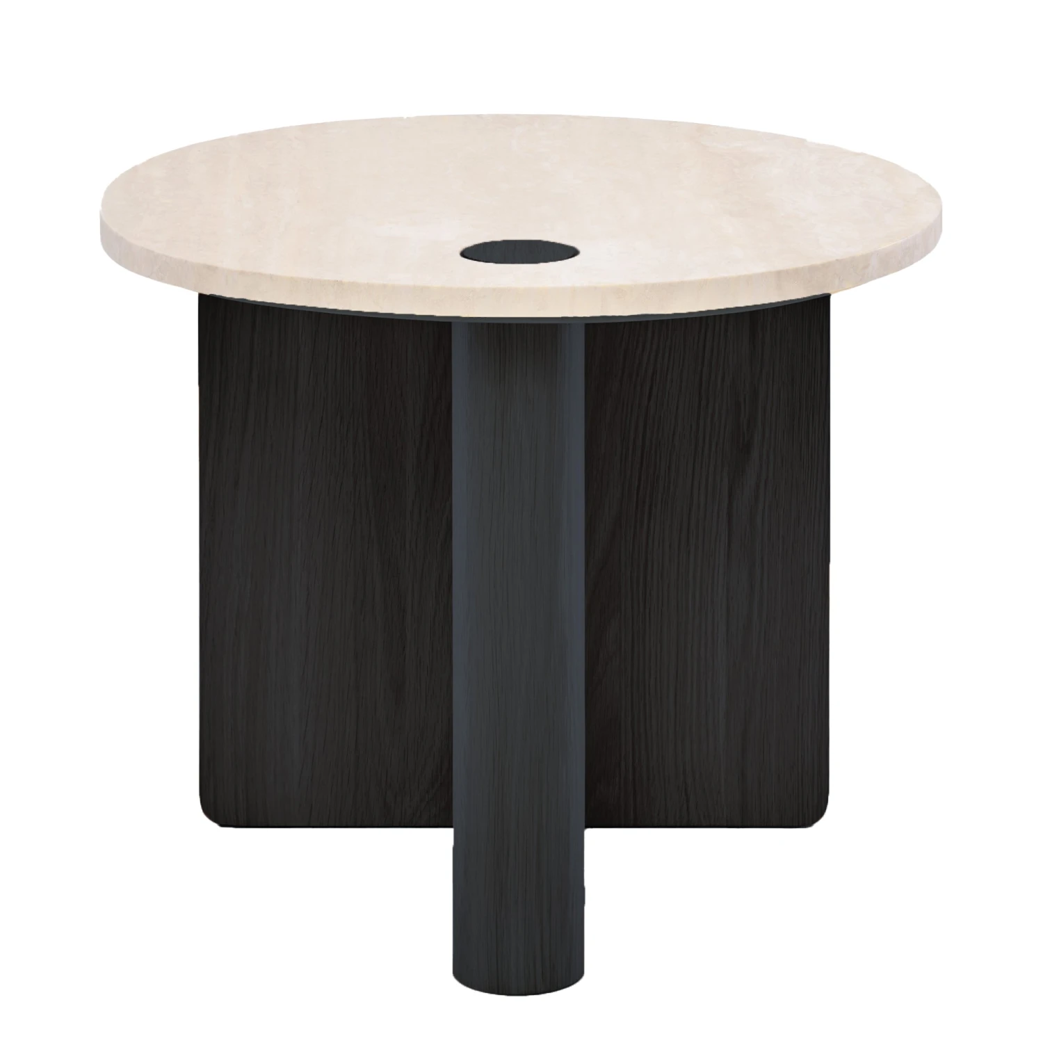 Pivot Round Travertine Side Table 7 Pivot Round Travertine Side Table - Image 7