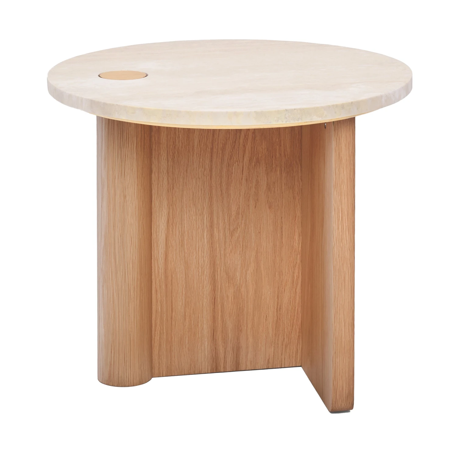 Pivot Round Travertine Side Table 5 Pivot Round Travertine Side Table - Image 5
