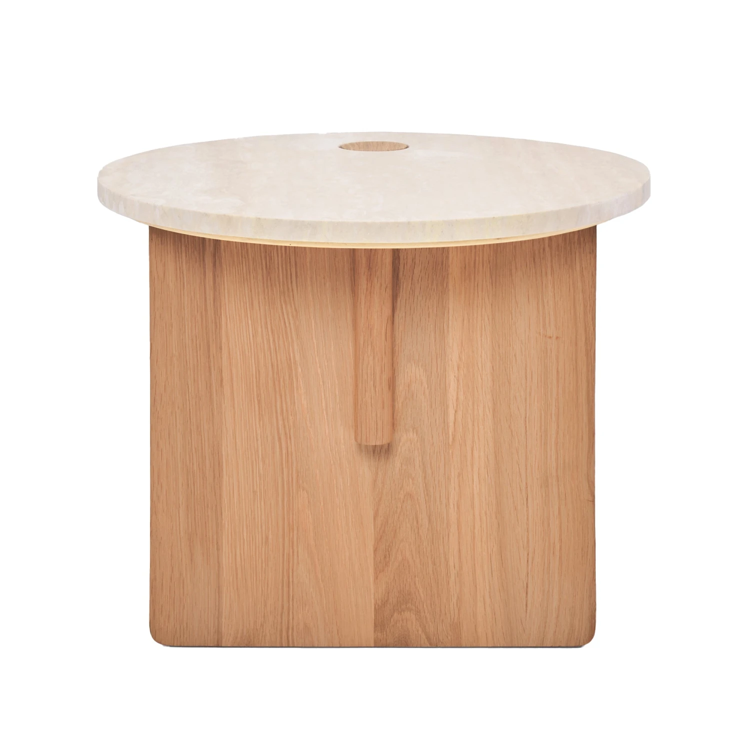 Pivot Round Travertine Side Table 6 Pivot Round Travertine Side Table - Image 6