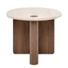 Pivot Round Travertine Side Table