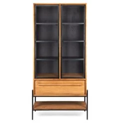 DBodhi Outline Cabinet - 2 Glass Doors/1 Drawer/1 Open Rack